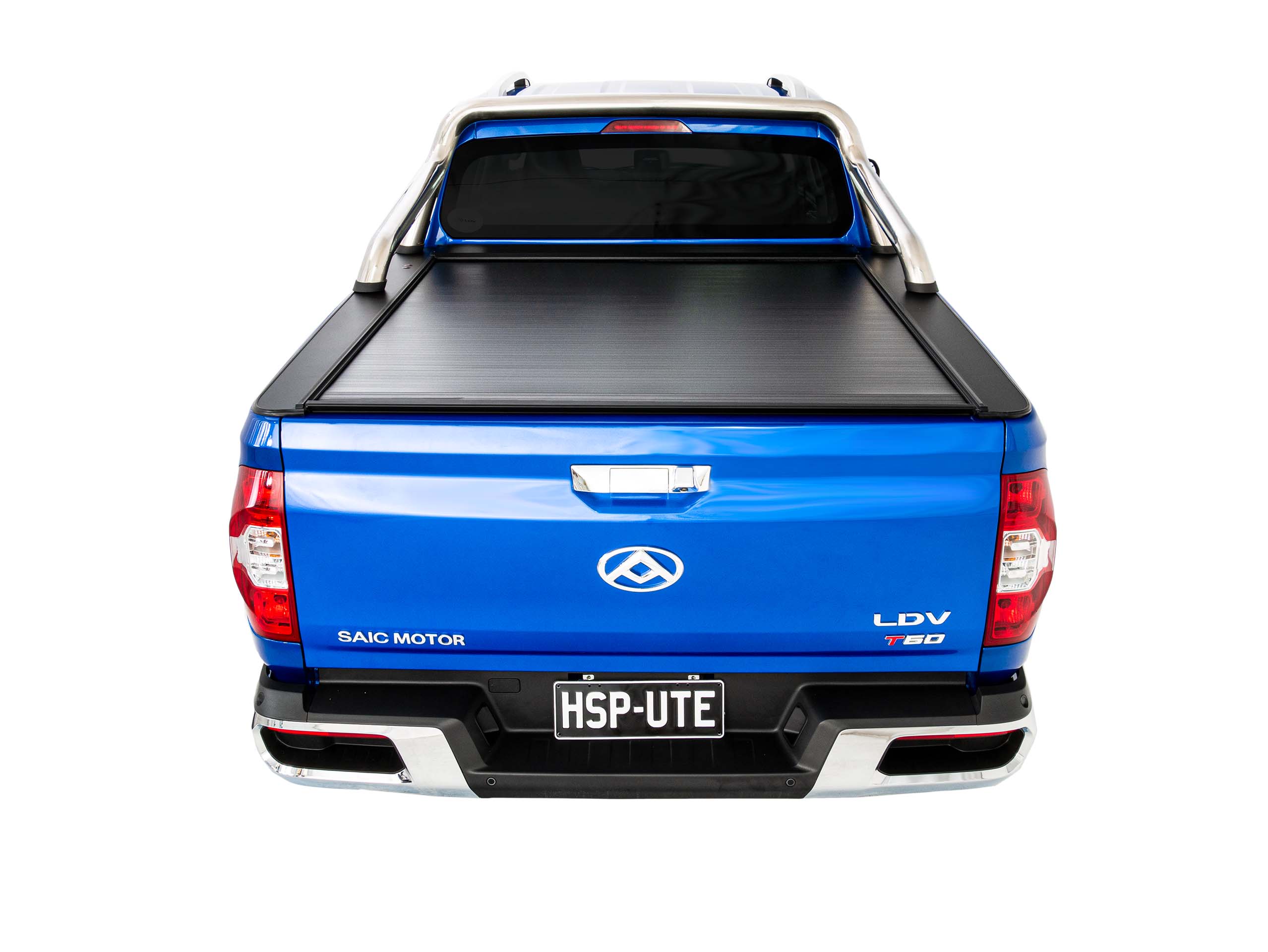 HSP Roll R Cover LDV T60 Dual Cab Mega Tub with Chrome Sports Bars